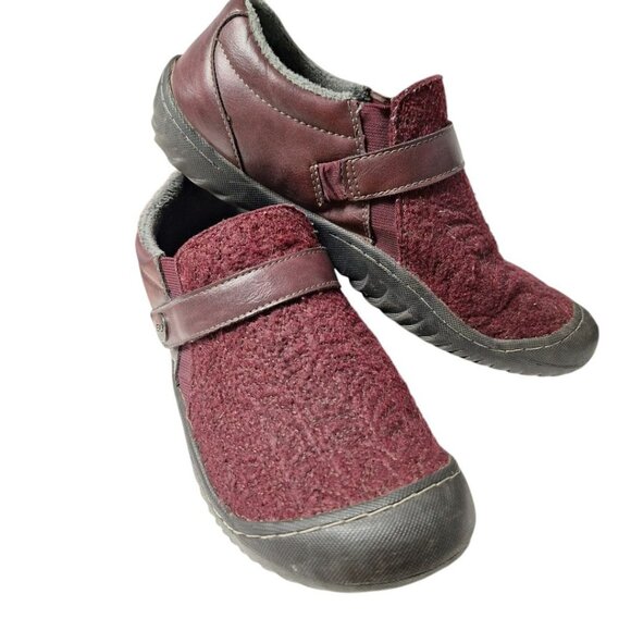 JBU by Jambu Slip On Shoes Faux Fur Lining Womens Size 9M Blakely JB17BLK05 Red - Picture 1 of 7